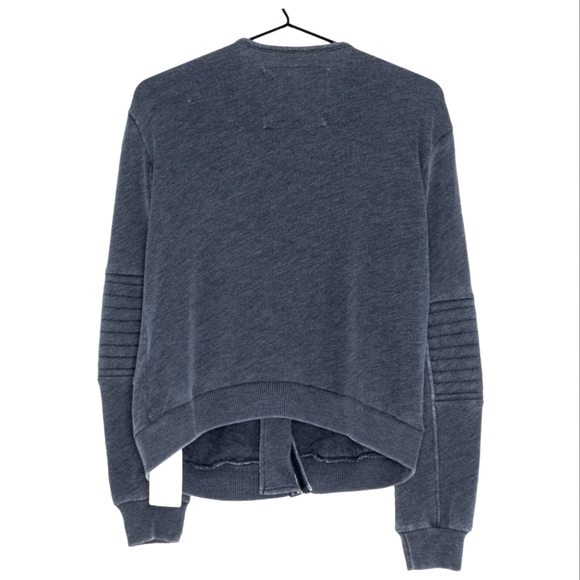 Abercrombie & Fitch navy moto zip up pocket sweater - Picture 4 of 4